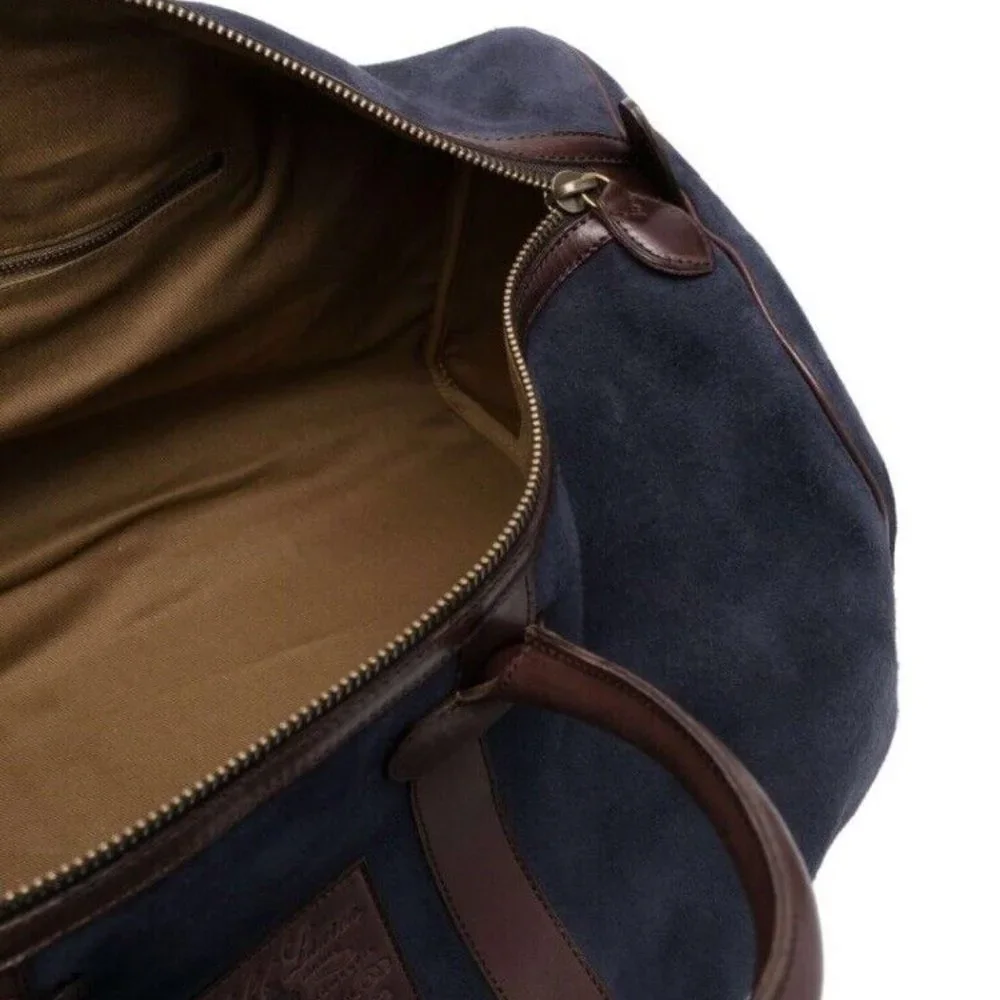 Polo Ralph Lauren Men's Leather Top Handle Suede Duffel Bag